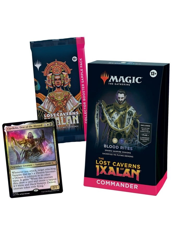 The Lost Caverns of Ixalan Commander Deck - Blood Rites - 100-Card + Collector Booster Sample Pack - 2-Card + Accessories