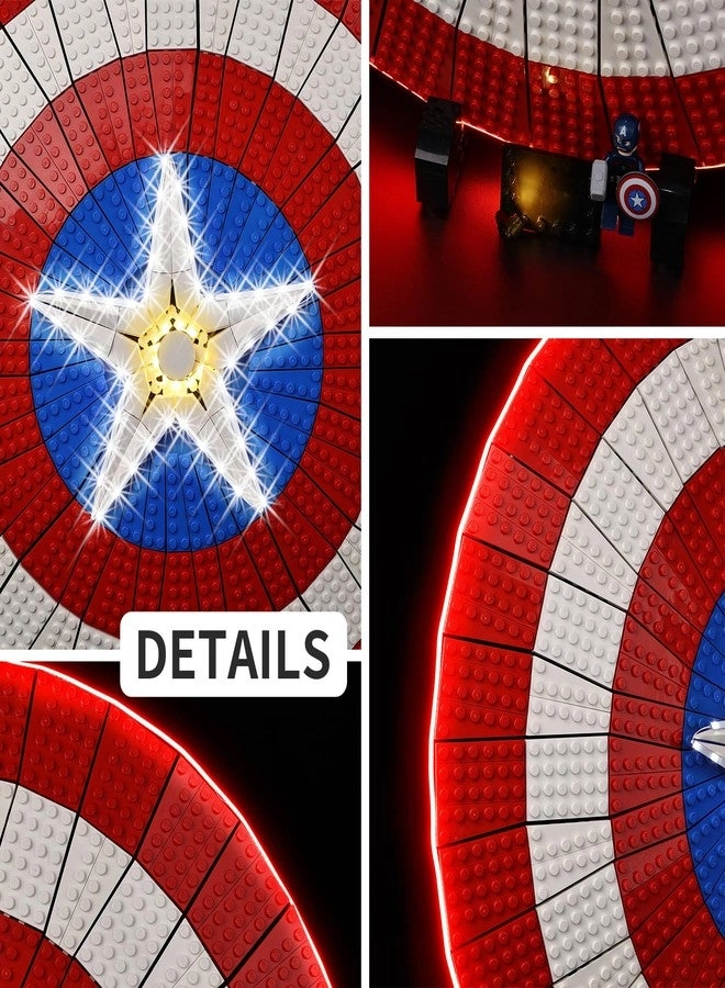 LED Light Kit - Compatible with Lego Marvel Captain America's Shield 76262 Light Only RC Version