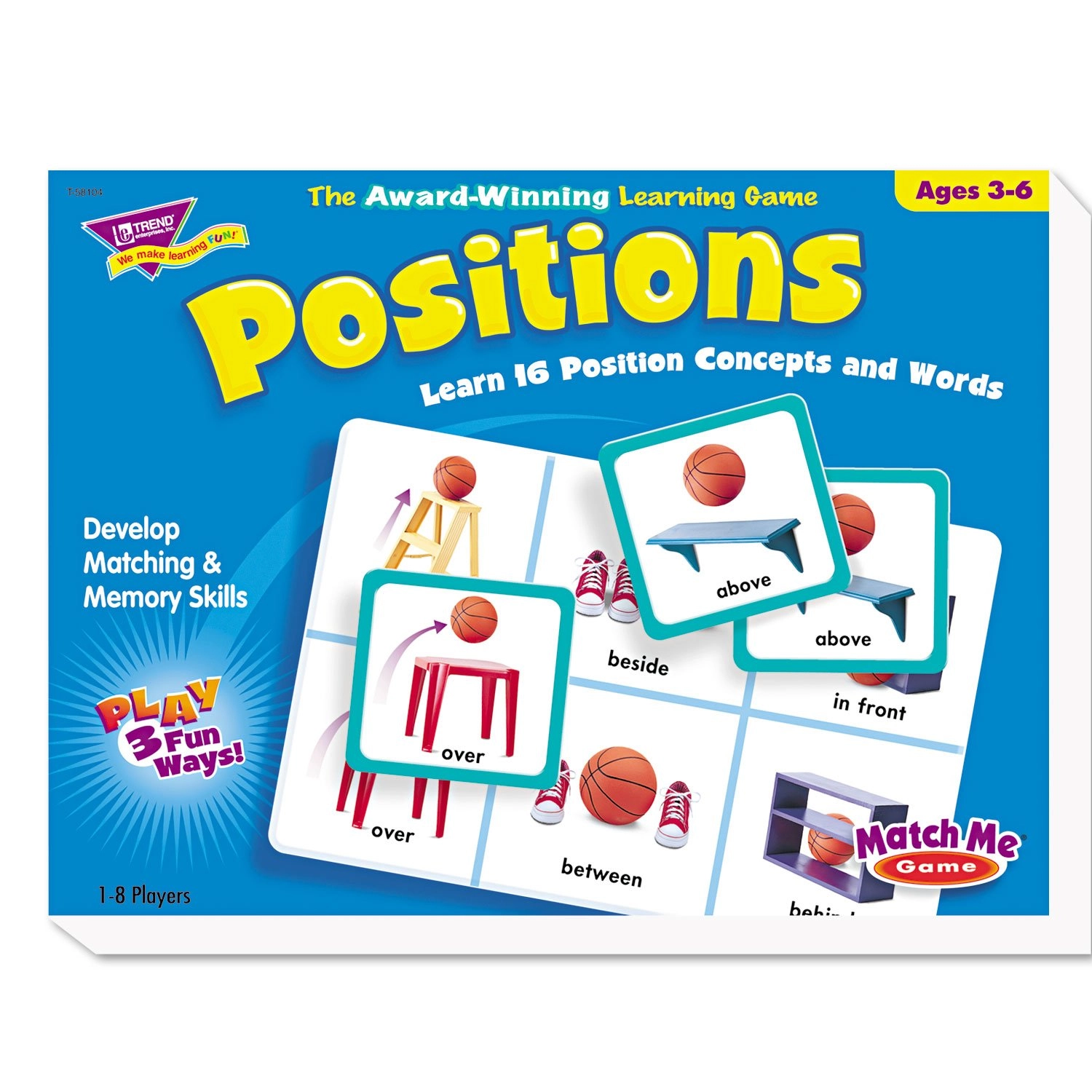 TREND enterprises, Inc. Positions Match Me - Ages 3 and Up 48 pieces