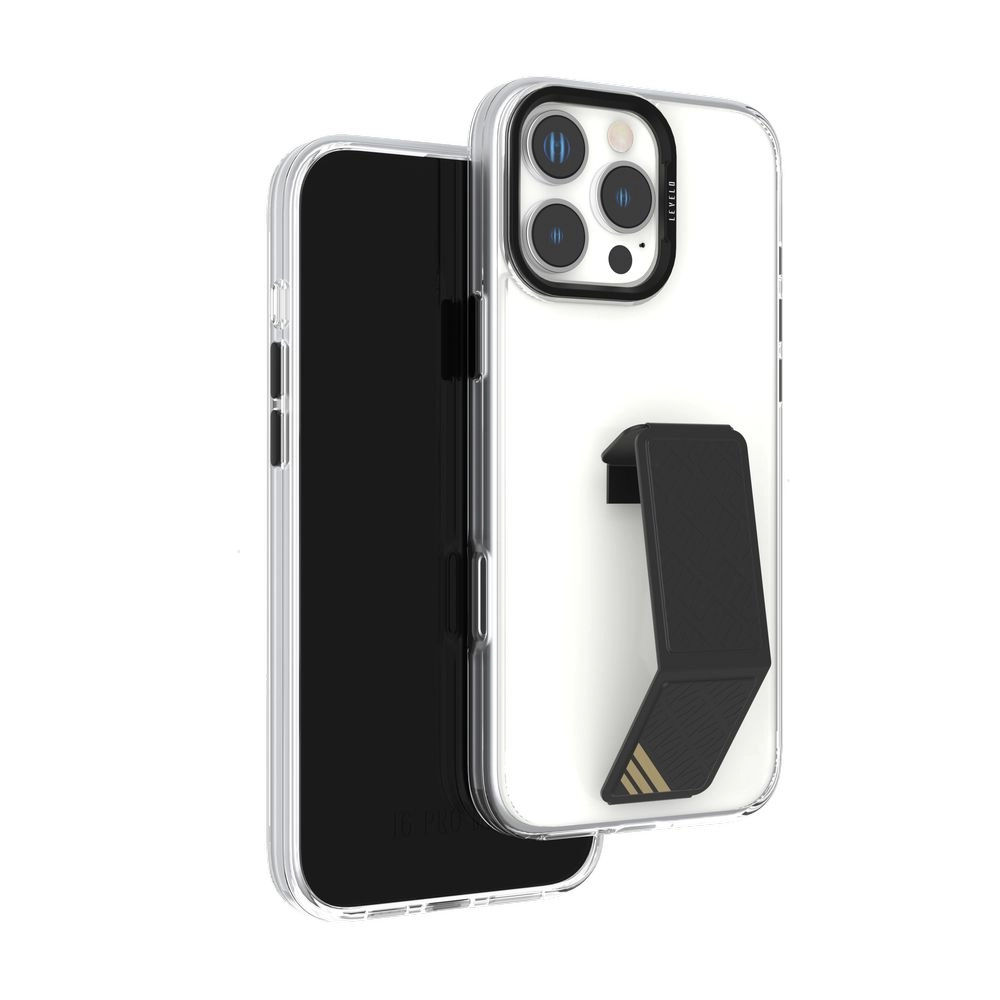 LEVELO Morphix Clara Grip Case - Hybrid material with MagSafe for iPhone 16 Pro