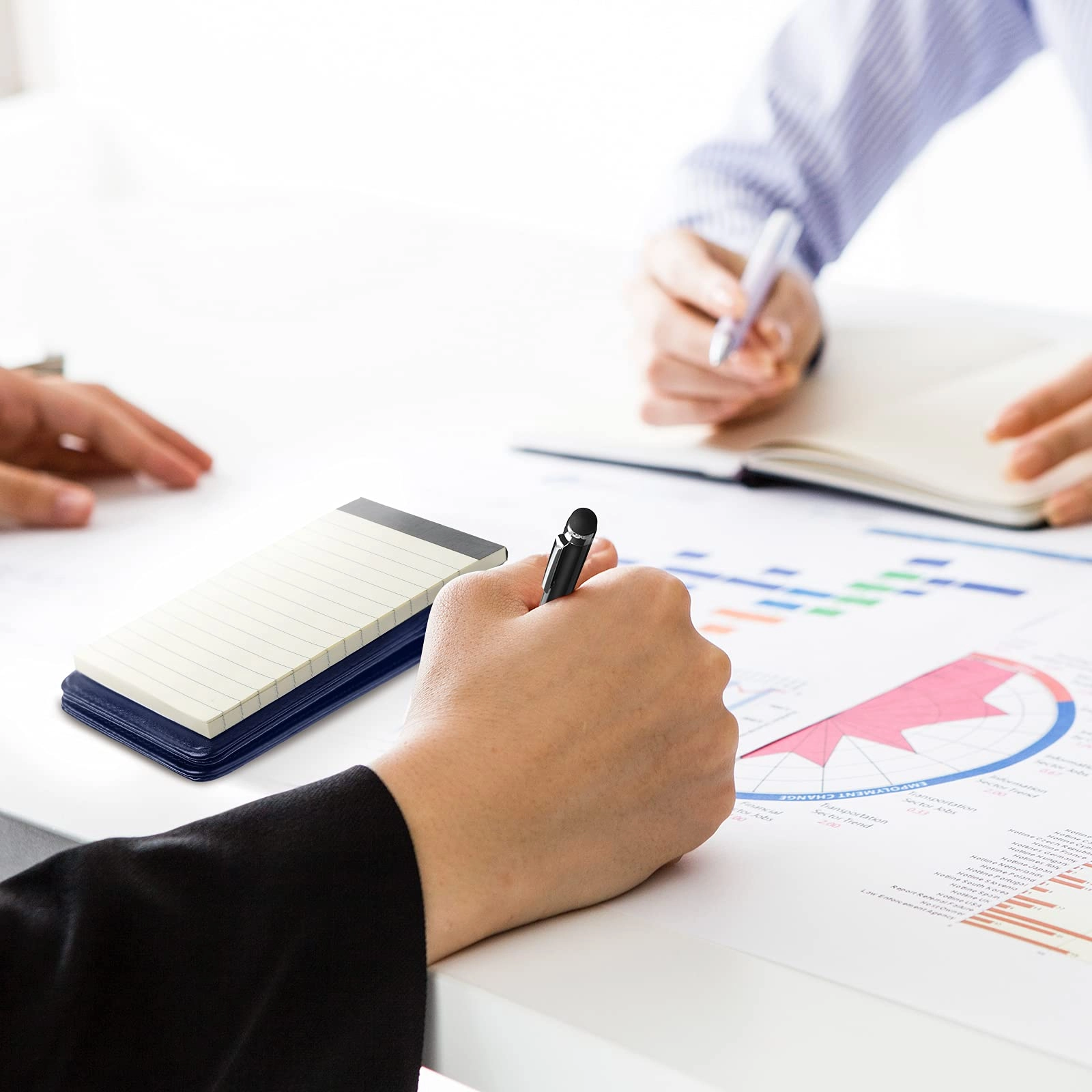 Mini Pocket Notepad Holder - 50 Lined Sheets 10 Pcs