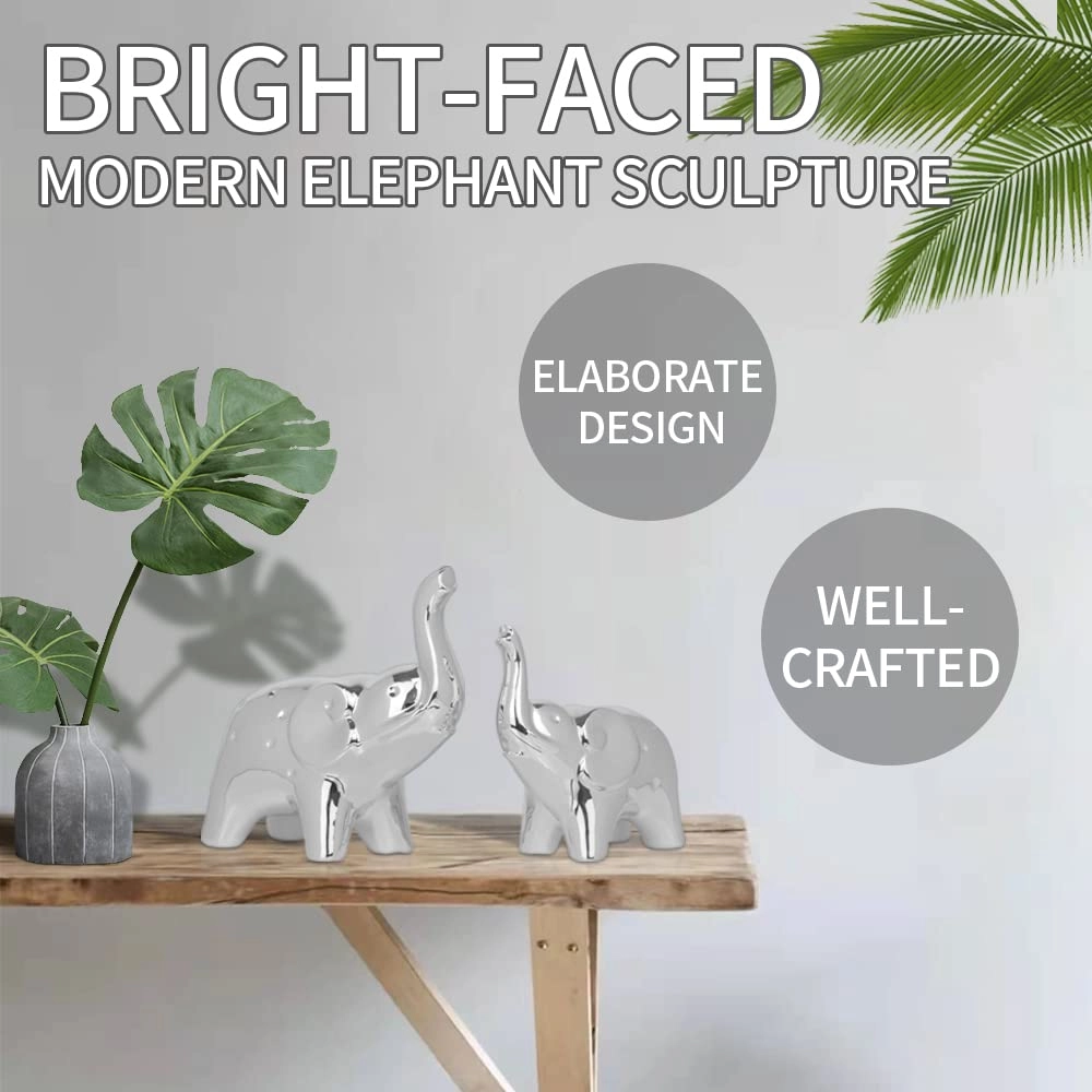 Elephant Statue - Ceramic , Resin