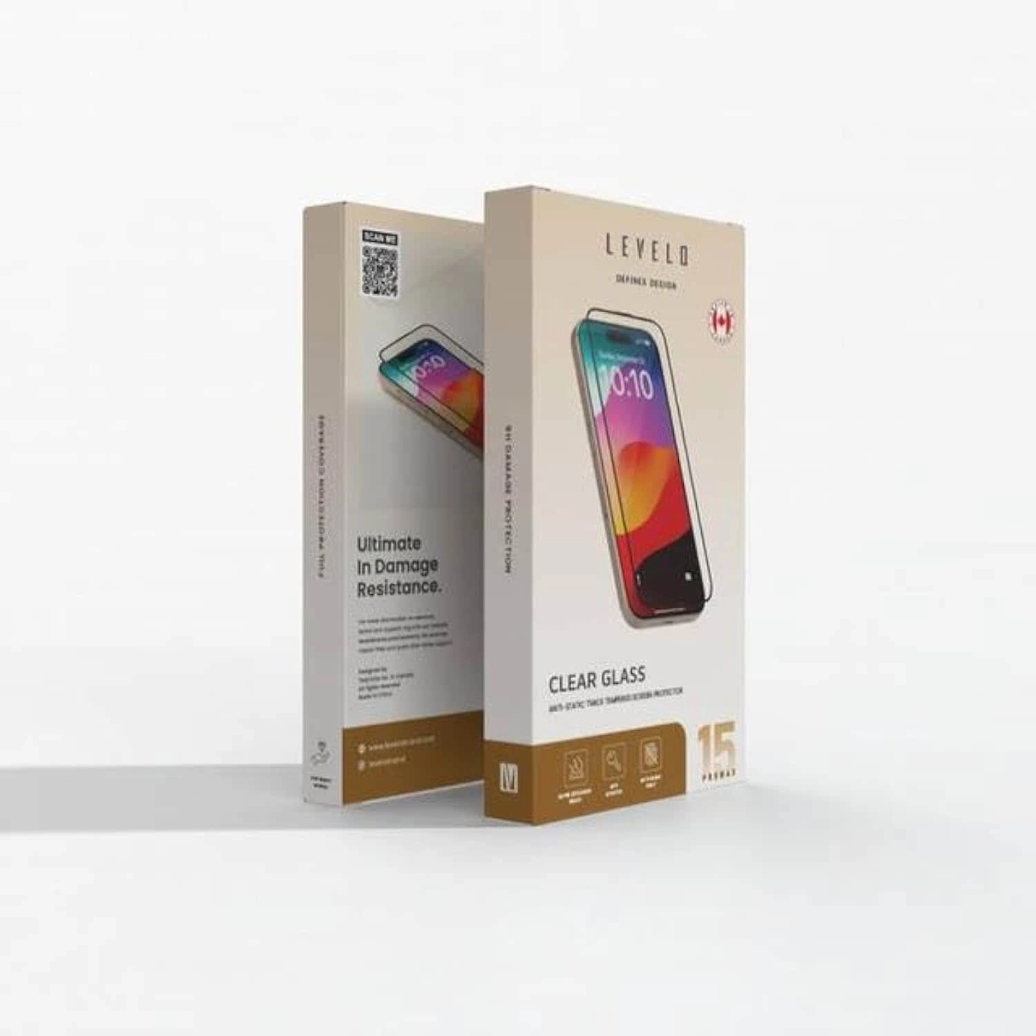 LEVELO Soft Edge Full Screen Glass Screen Protector for iPhone 15