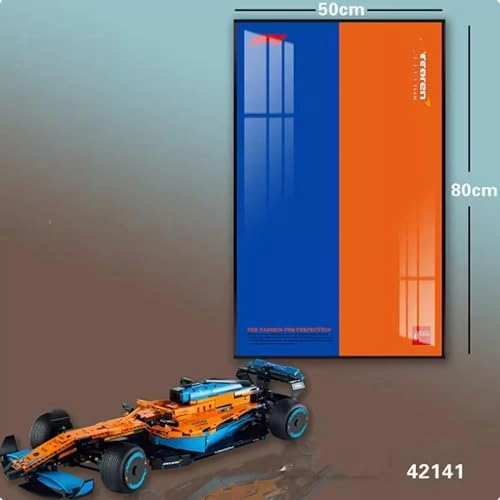 Lego Display Wallboard (42141) - 80 x 50 cm Acrylic Wall Mount