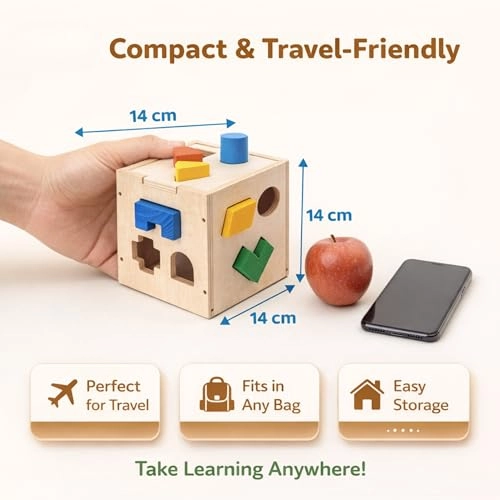 Shape Sorter Cube - 1-3 Years 17 pieces