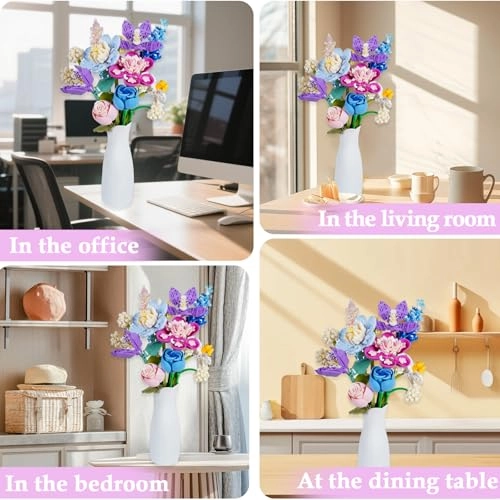 Flower Bouquet Building Set - Artificial Flowers Colorful