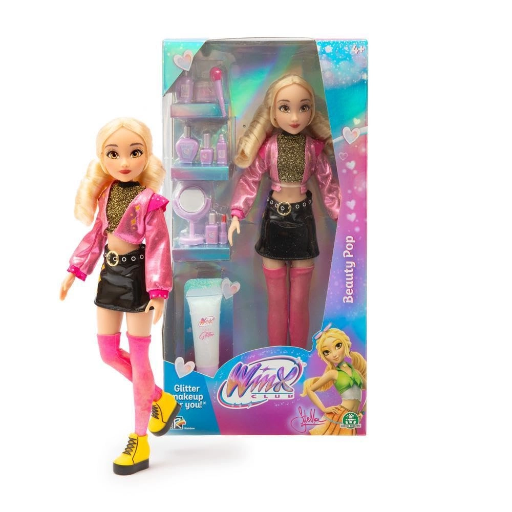 Winx Club Stella Fairy Doll - Beauty Pop Fully Articulated Glitter Gel Ages 4+