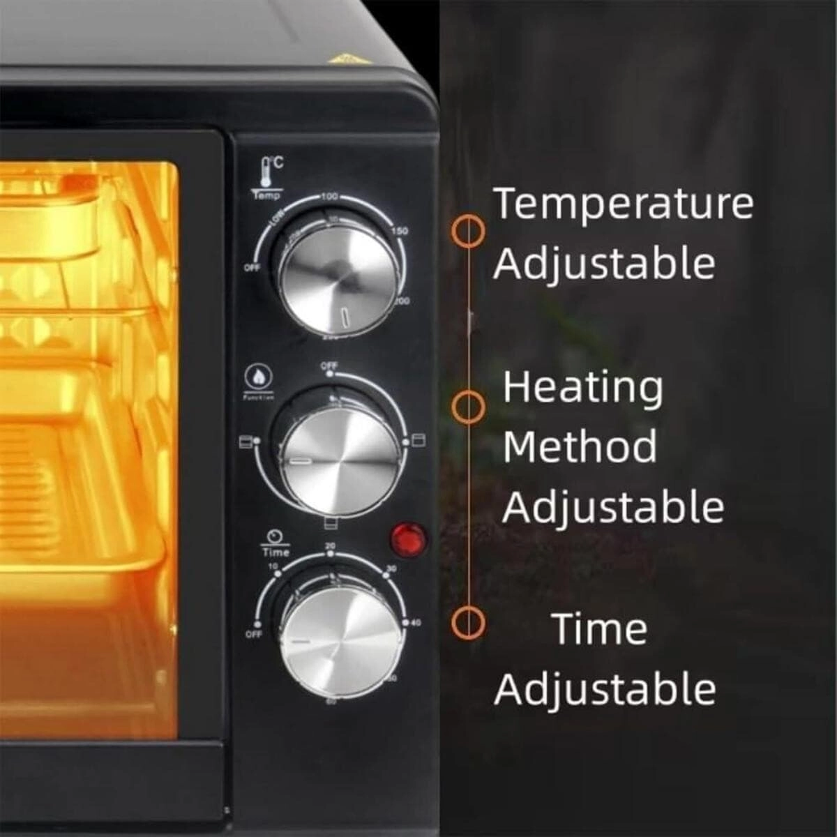 Electric Oven Toaster - Multi-function Bake Grill Roast