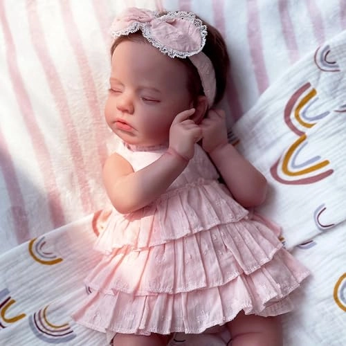 Reborn Baby Doll - 20 inch Soft Cloth Body Sleeping Ages 3+