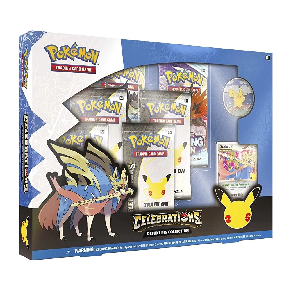 Pokémon Celebrations Deluxe Pin Zacian LV.X Booster Collection Box