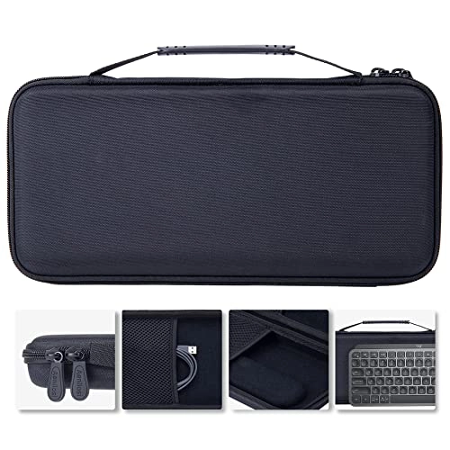 Hard Carrying Case Compatible with Logitech MX Keys Mini - White