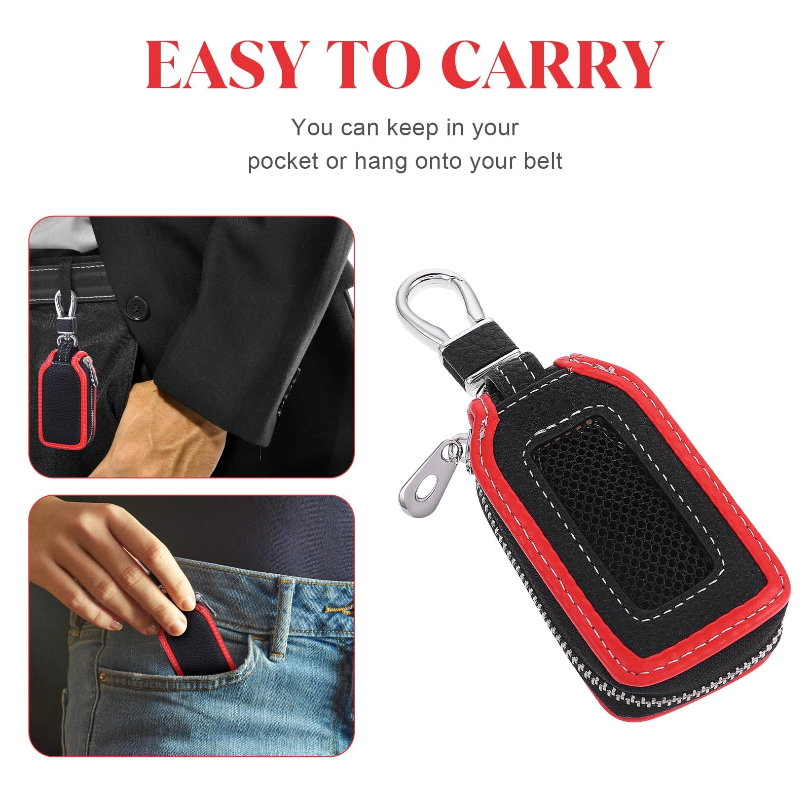 Leather Car Key Case - Vehicle