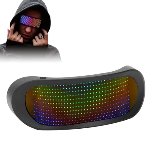 LED Light Up Glasses - Bluetooth Programmable 432 RGB Pixels APP Controlled