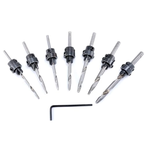 Countersink Drill Bit Set - 4241 high speed steel 7 Pieces
