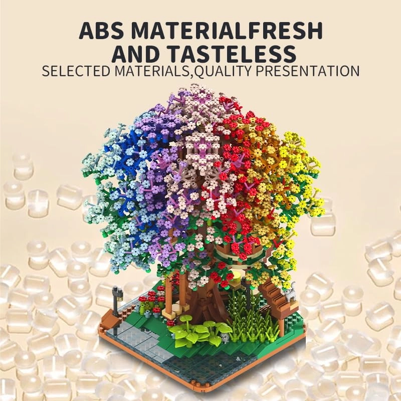 Rainbow Cherry Blossom Treehouse - 2338 pcs