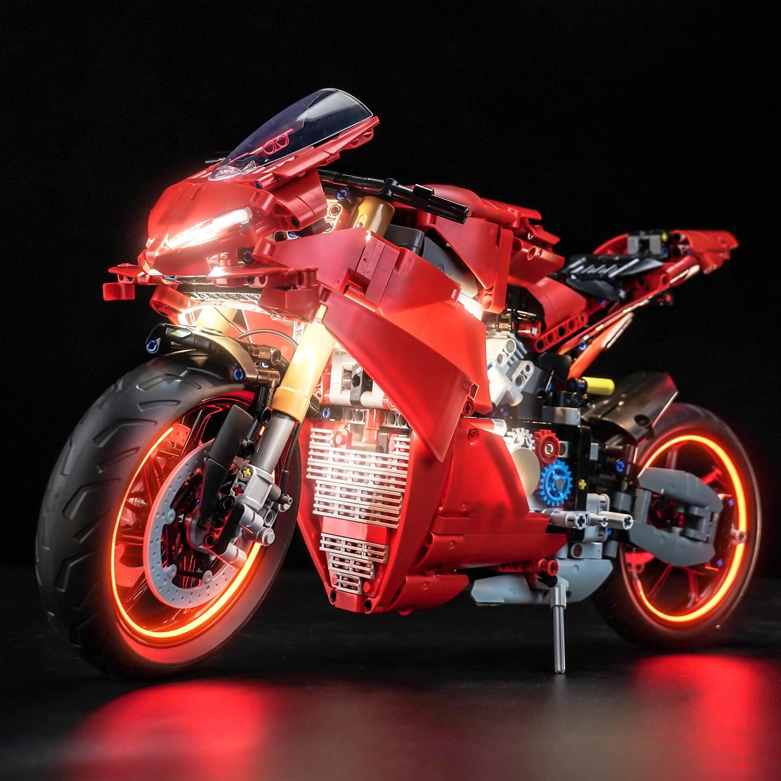 BrickBling LED Light Set Compatible with Lego Ducati Panigale V4 S Motorcycle - 2 light sources