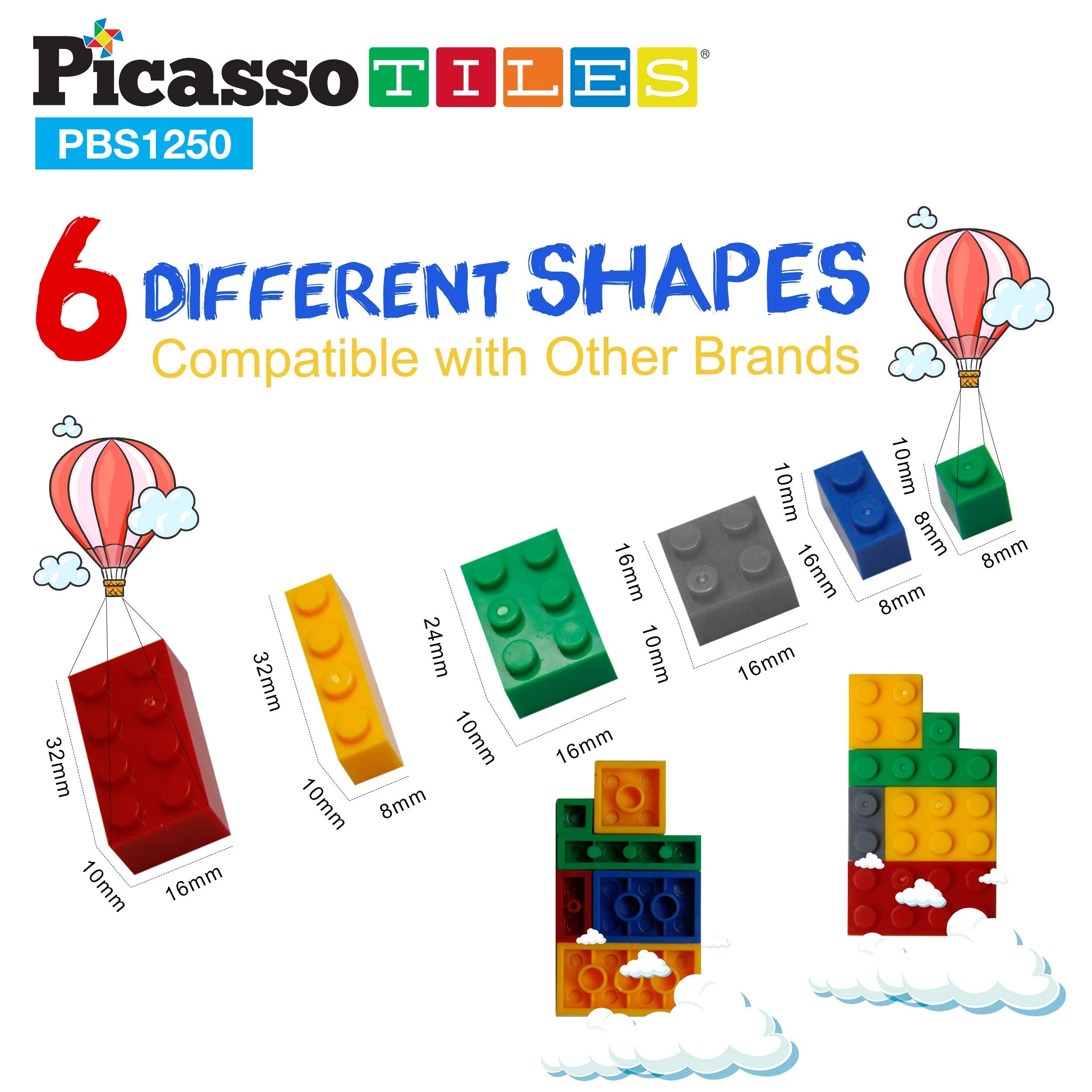 Magnetic Building Blocks - 1250pcs