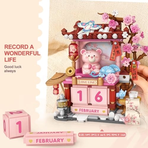 Perpetual Calendar Building Blocks - Cute Bear Chinese Style 700 pcs