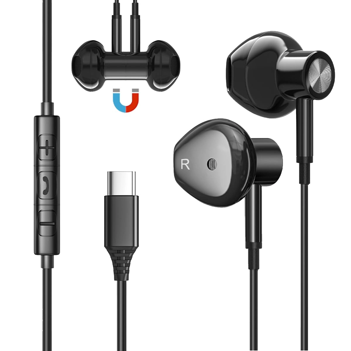 MUNSKT USB C Headphones Wired Headphone