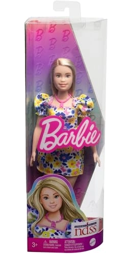 Barbie Fashionistas #208 - Down Syndrome Blond Hair Floral Dress Ages 3+