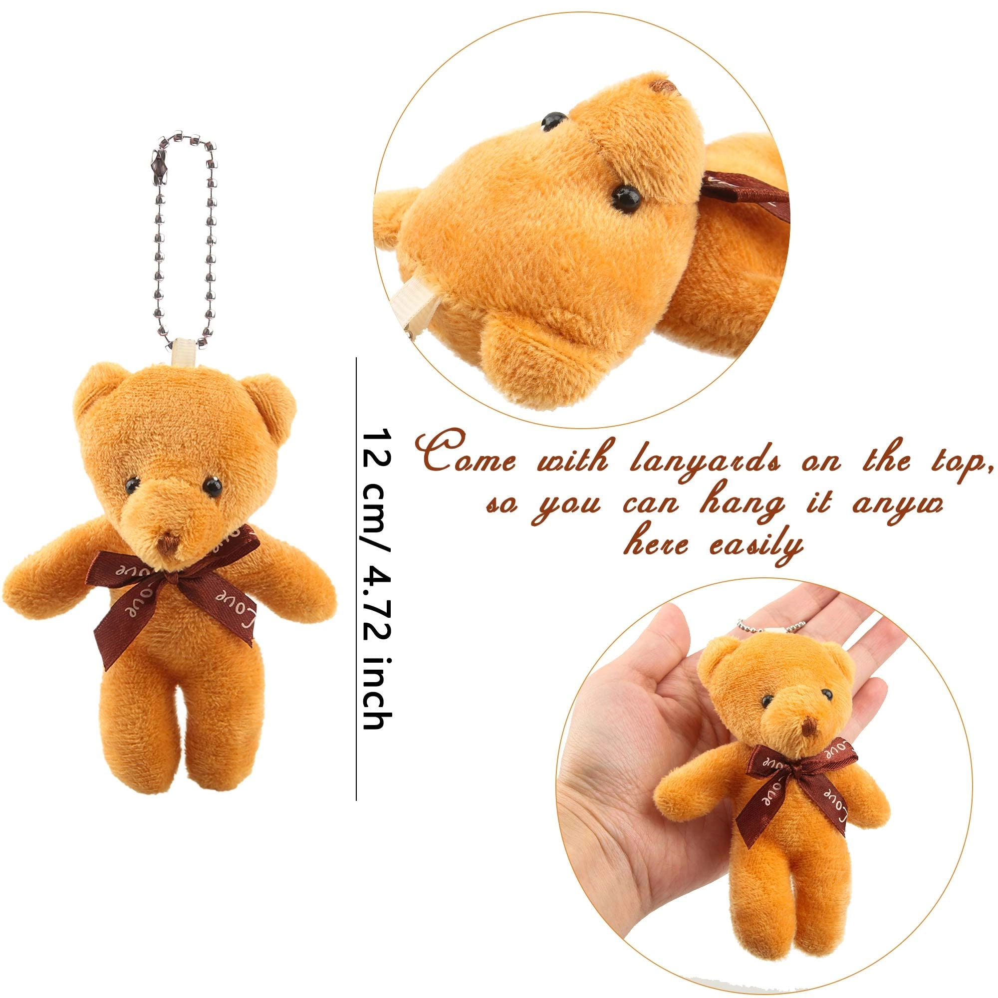 Teddy Bear 12 cm Plush - 51 Pack Mini