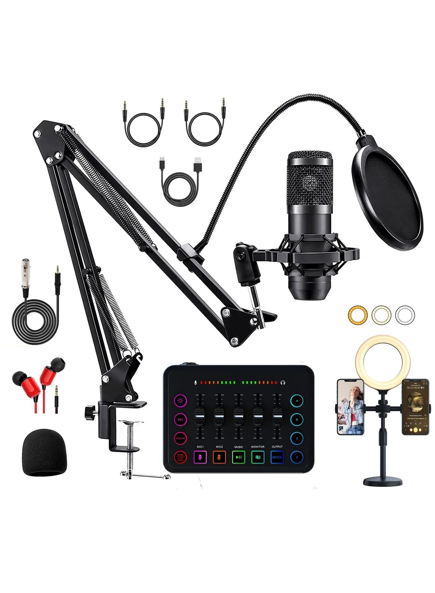 Audio Mixer - HD Rechargeable 48V Phantom Power Set