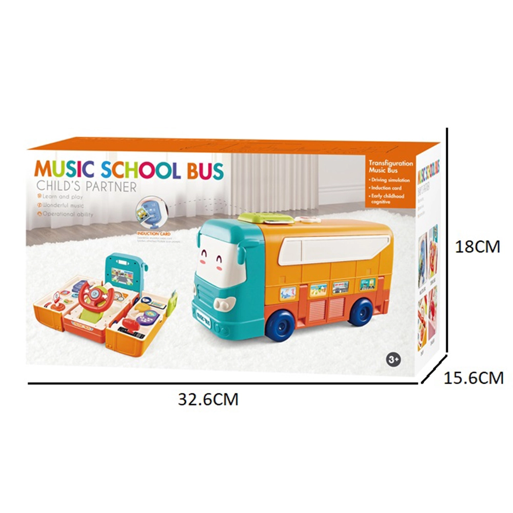 Musical Convertible School Bus Toy - Suitable for 3 years and above