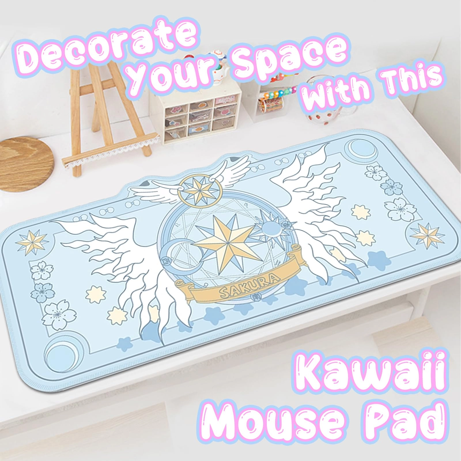 Kawaii XL Rubber Gaming Mouse Pad - 70x30 cm