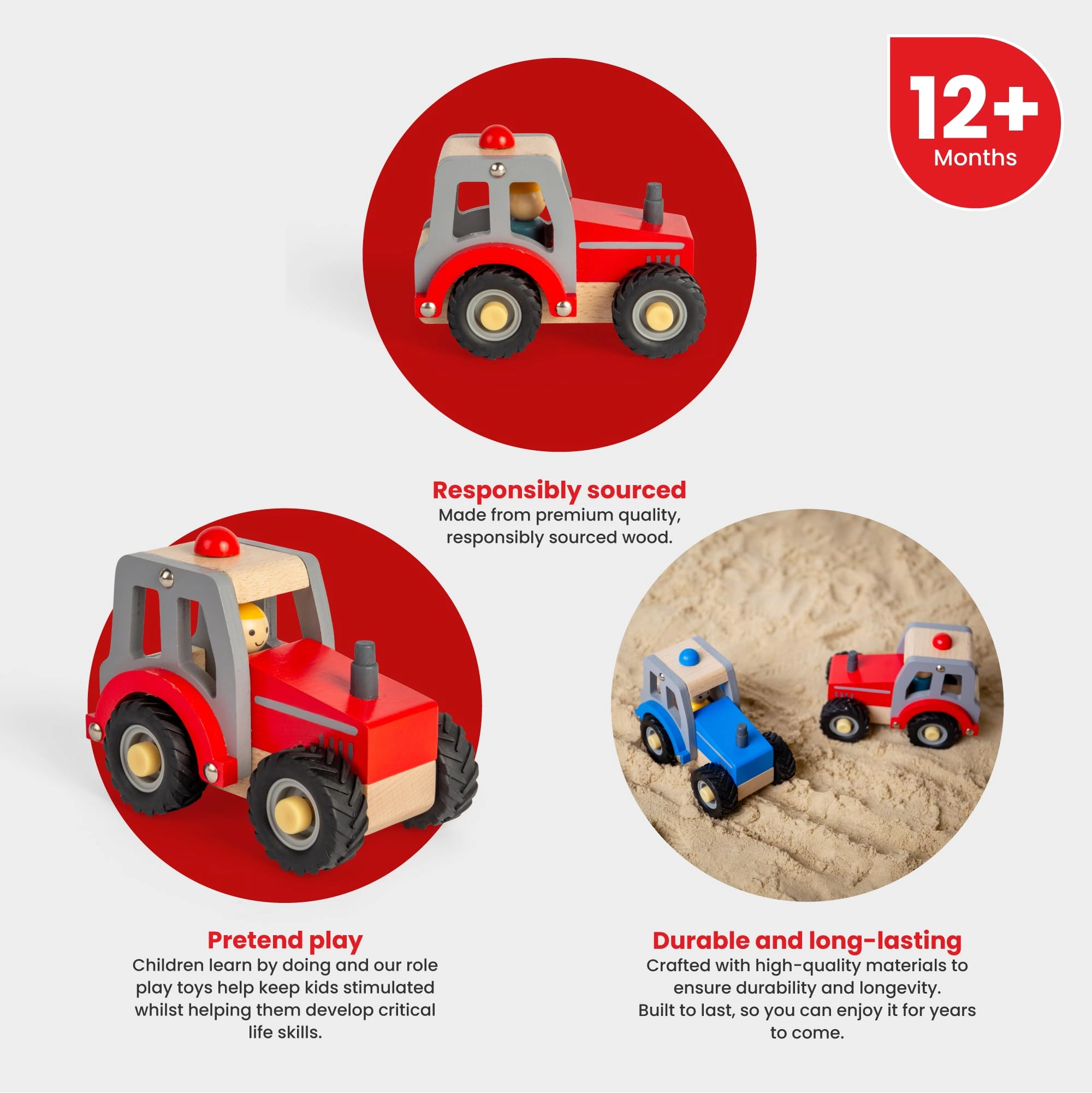 Mini Red Tractor - 1.0 count