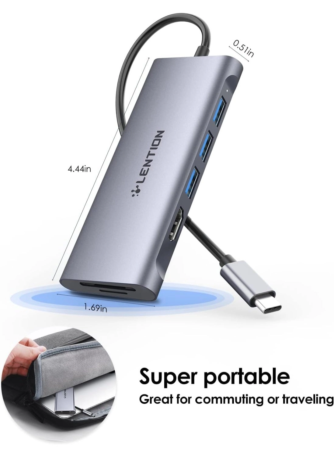 CB-CE18s - 8-in-1 USB-C Hub 4K@60Hz HDMI 100W PD