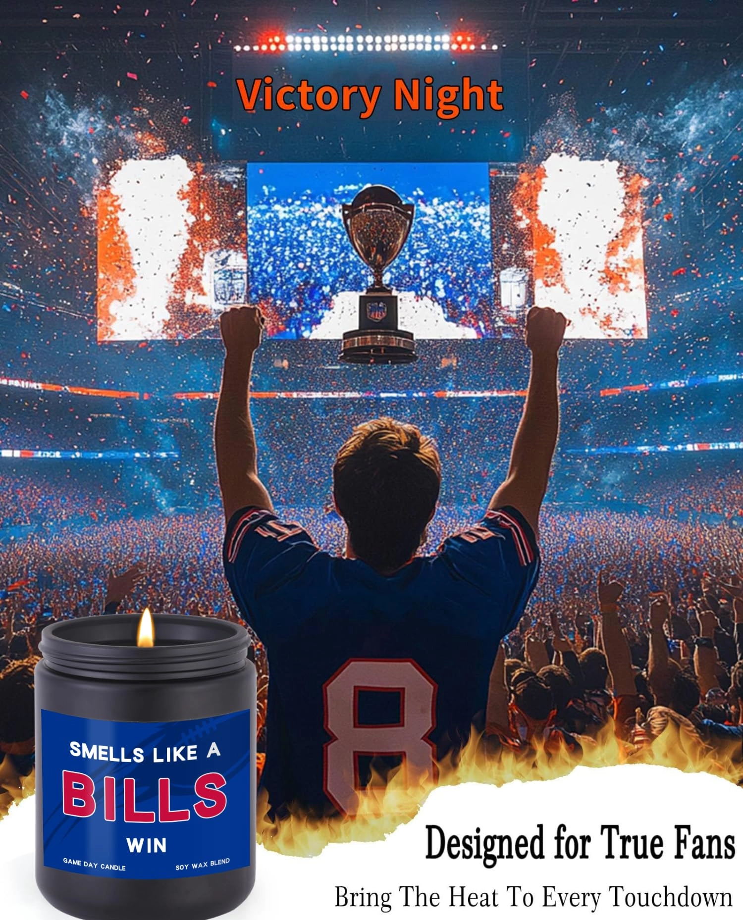 Smells Like A Bills Win Scented Candle - Lavender 1
