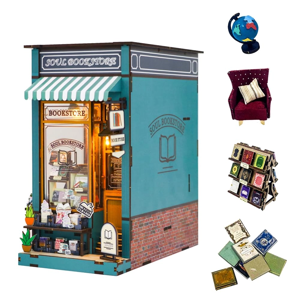 HJBHDOLL Soul Bookstore Book Nook - Wooden Assembly Required