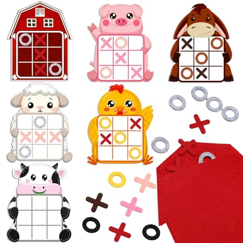 Farm Tic Tac Toe Game - English 6 years and up 12 Pack