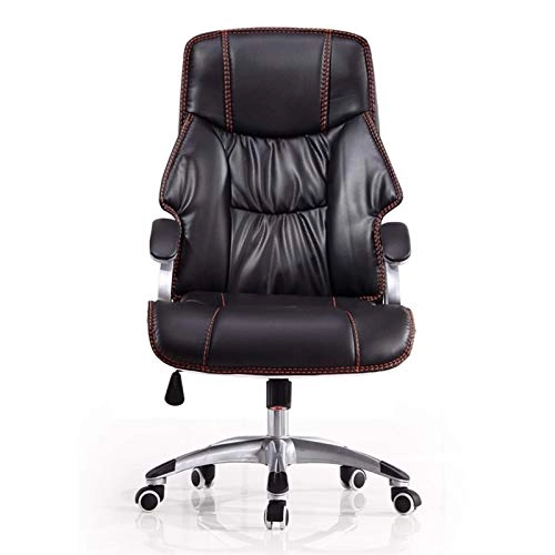 Desk Chair - PU Leather Brown High Back