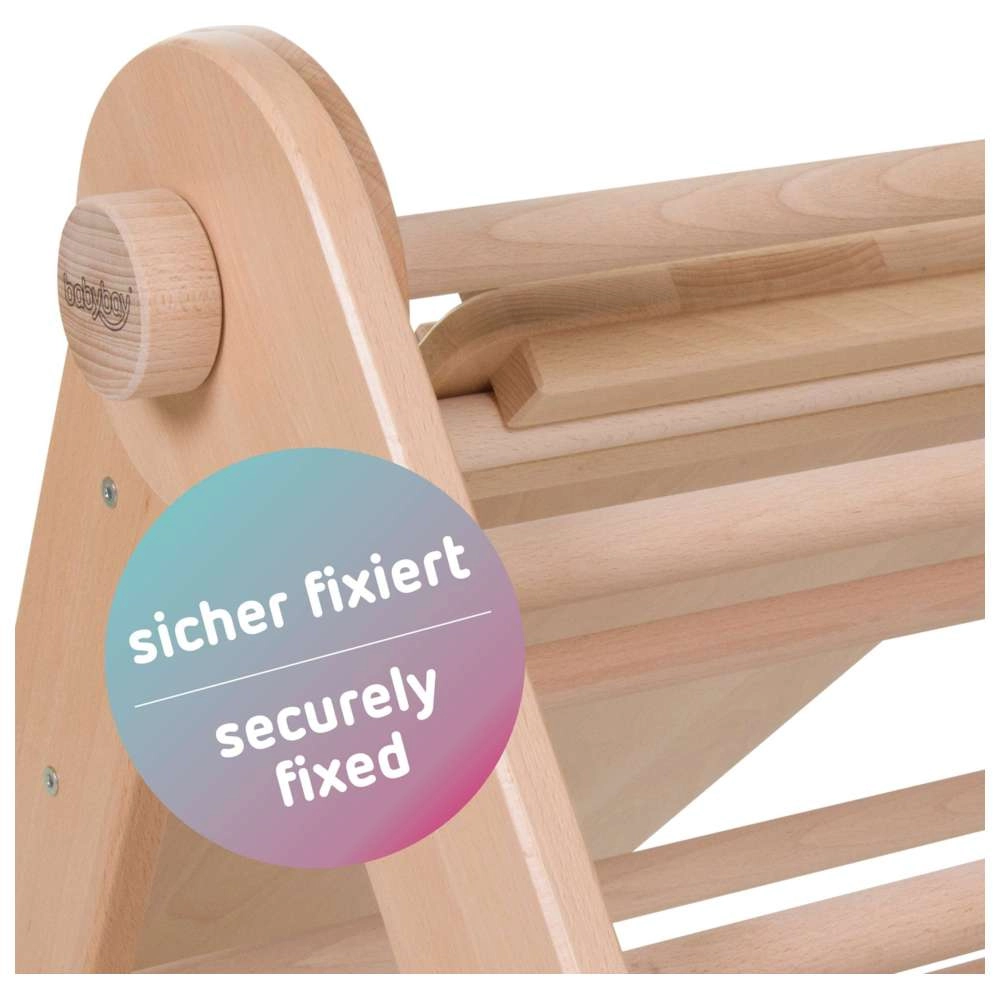 Littlefoot Climbing Ladder & Slide - 2-In-1 Natural Varnished