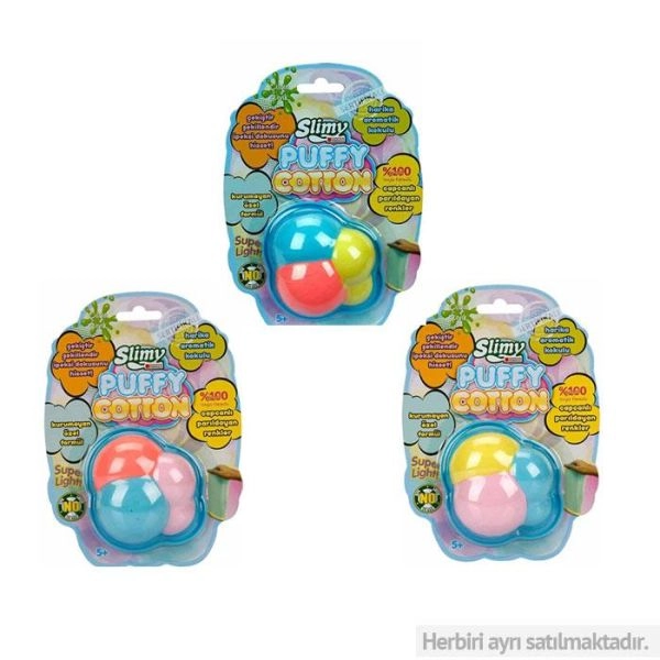 COLOR LAND CHILDRENS TOYS CENTER LLC Puffy Cotton - Rainbow-Like Colors Stretchable Moldable Slime