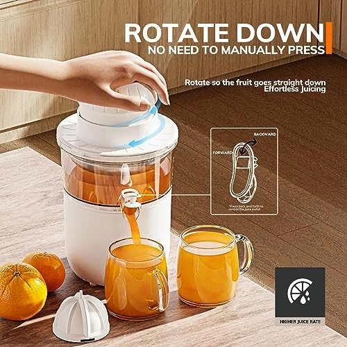 Electric Citrus Juicer - 850 watts 600 Milliliters