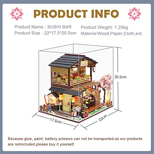 DIY Miniature Dollhouse Kit - 3D Wooden LED Light