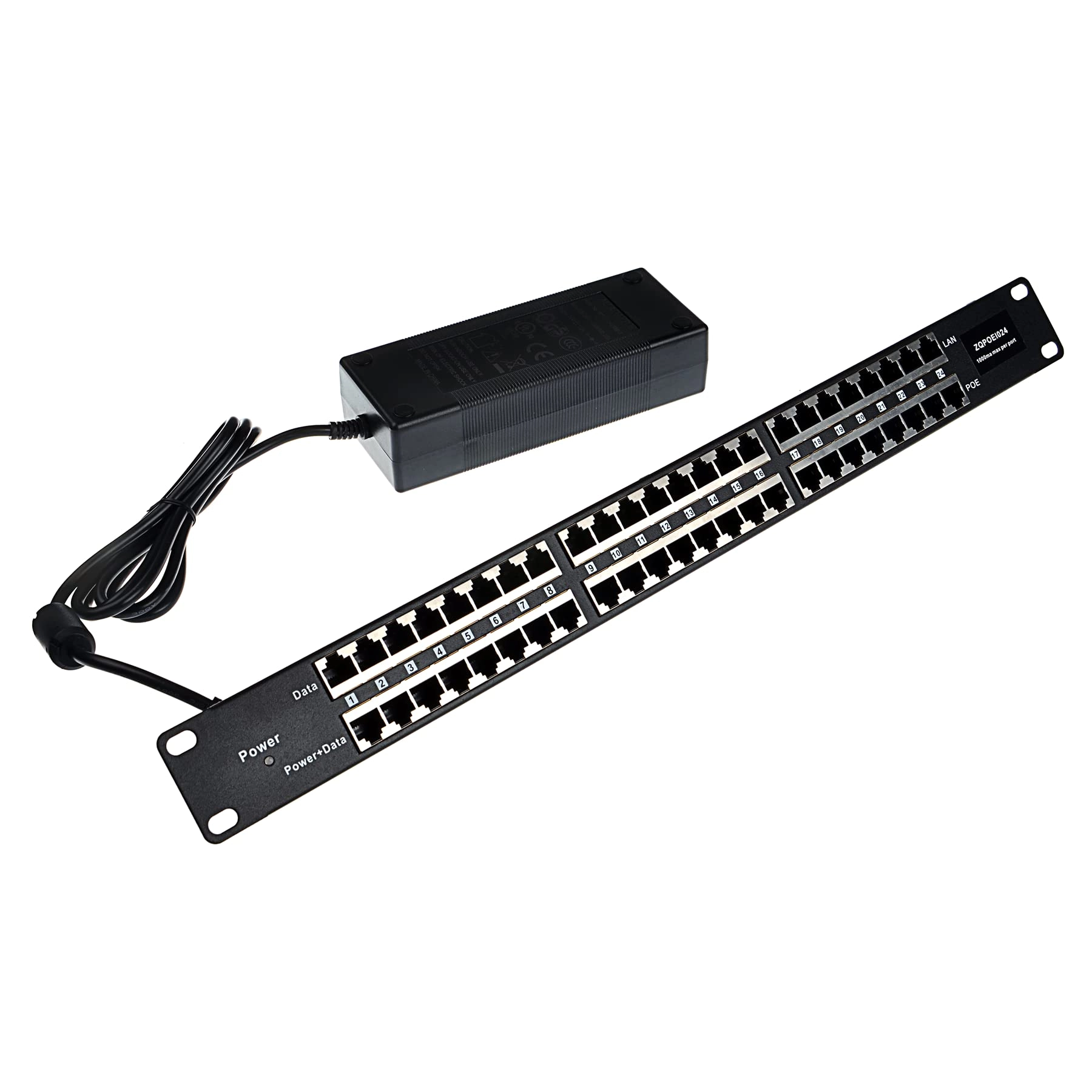 ZHANGQING POE-24-24V120W - 24 Volts 120 Watts 24 10/100Mbps