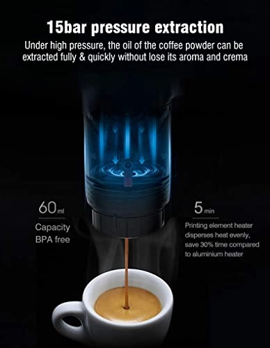 Portable Car Coffee Maker 12V/220V 15 Bar 152677