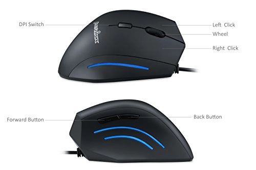PERIMICE-508 Vertical Ergonomic Mouse - USB