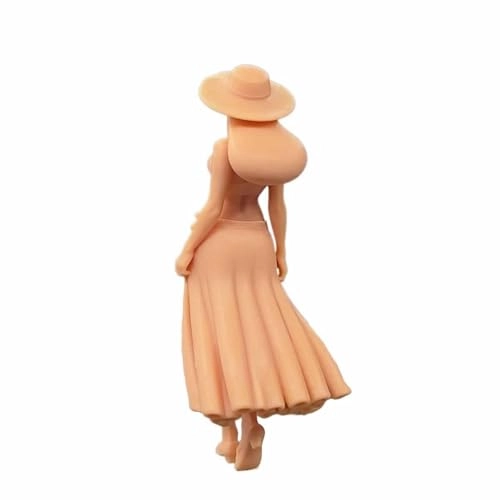 Figure Trendy Woman with a Hat - 10 Pcs 1/72