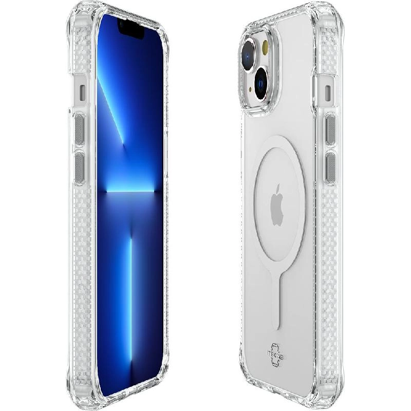 ITSKINS Hybrid Clear Back Cover with MagSafe - Recyclable Materials for iPhone 14