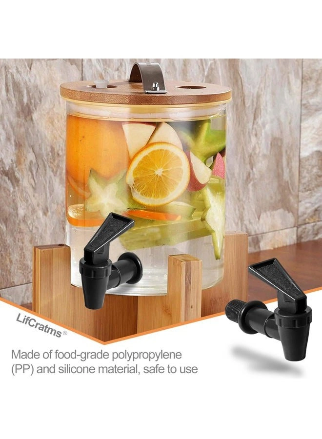 Replacement Cooler Faucet - 2pcs Black