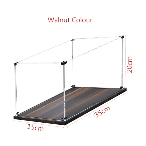 43192 Display Case - Clear Golden Oak Color Thickened Base 35 x 15 x 20 cm