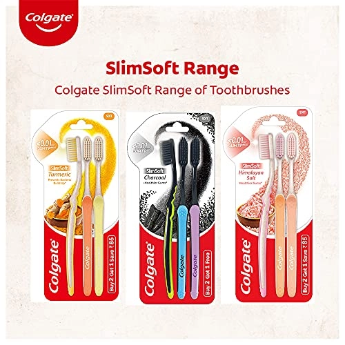 Slim Soft Turmeric Toothbrush - Soft 3-Piece Pack