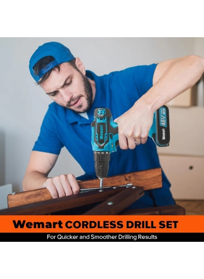 Cordless Drill Set - 1.5 Amp Hours