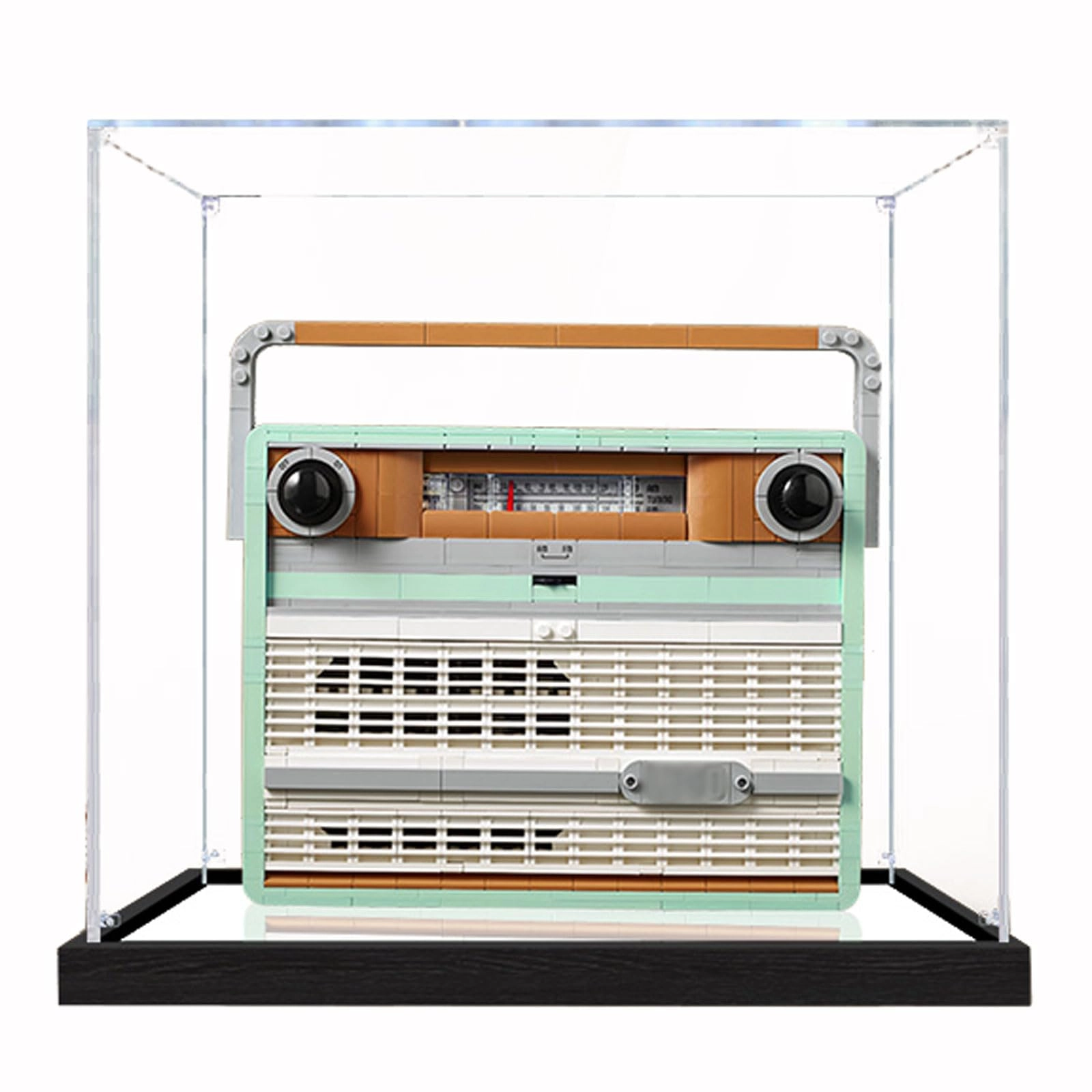 TIANQING Acrylic Display Case - 25*15*25 cm Mirror Base