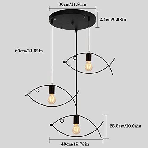3-Light Pendant Lighting - 40x25cm 23.6inch