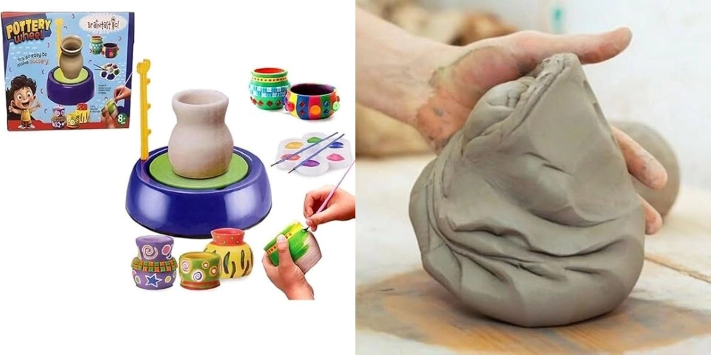 Braintastic Battery Operated Pottery Wheel - Clay 750gms 500 gms